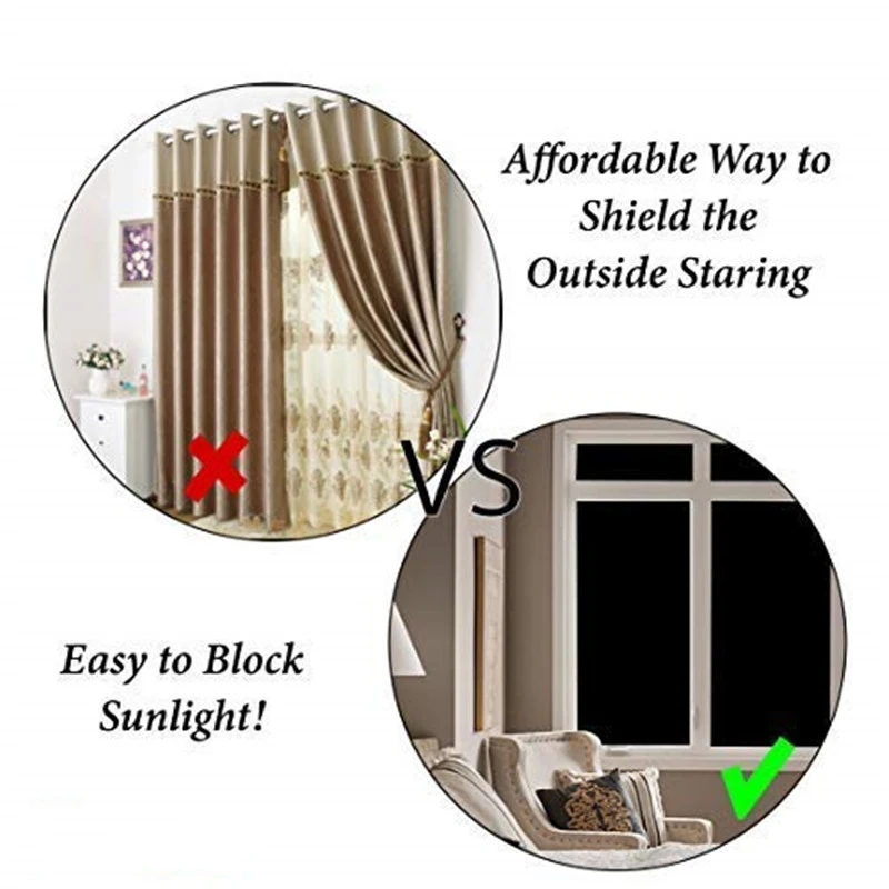 Статическое затемнение без клея полное пленка для окон уединение комнаты