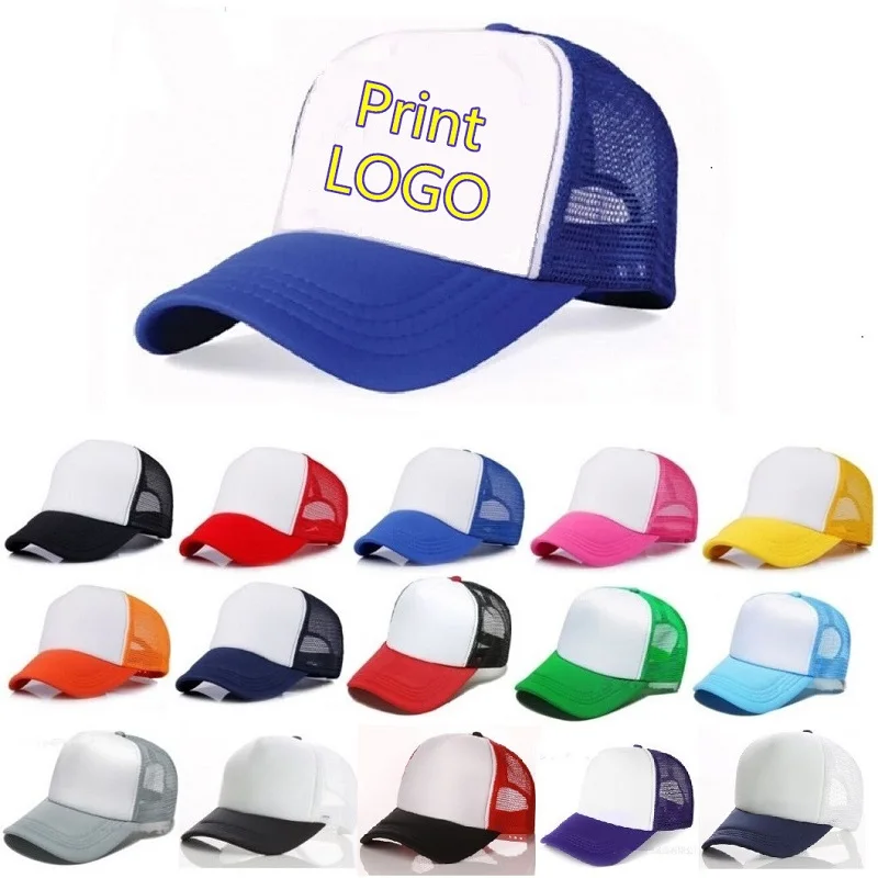 Оптовая цена! Детская и взрослая шляпа-тракер с индивидуальным логотипом летняя