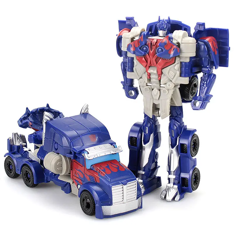 

12cm Transformation Robot Kit Toys Transformer 2 in 1 one Step Deformation Optimus Hornets Model Deformed Car Toy for Boy Gift