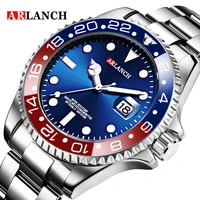 Лидер продаж, мужские кварцевые часы ARLANCH, спортивные мужские часы, лучший бренд, Роскошные водонепроницаемые полностью Стальные кварцевые ...