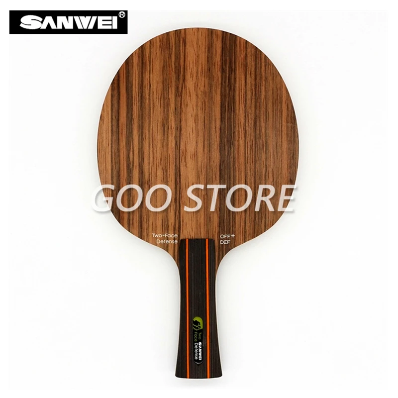SANWEI TWO FACE DEFENSE Table Tennis Blade Attack+ Defence Ebony+ Hinoki Surface Sanwei Ping Pong Racket Bat Paddle images - 6