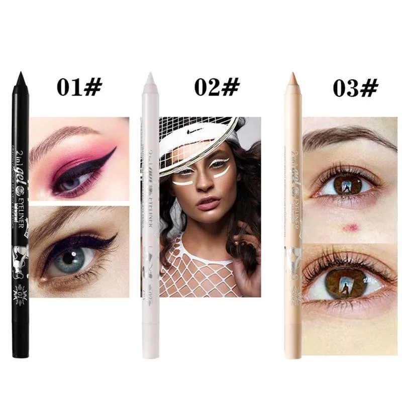 

1pc Eyeliner Pen Blue Red Green White Gold Brown Eyliner To Waterproof Make Long Lasting Up Liner Matte Eye Up Wear Easy Ma X9S0