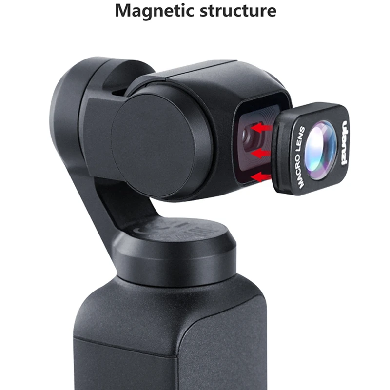 

Ulanzi Op-5 Op-6 Wide Angle Macro Lens For Dji Osmo Pocket 10X Hd 4K Macro Lens Gimbal Accessories Magnetic Lenses
