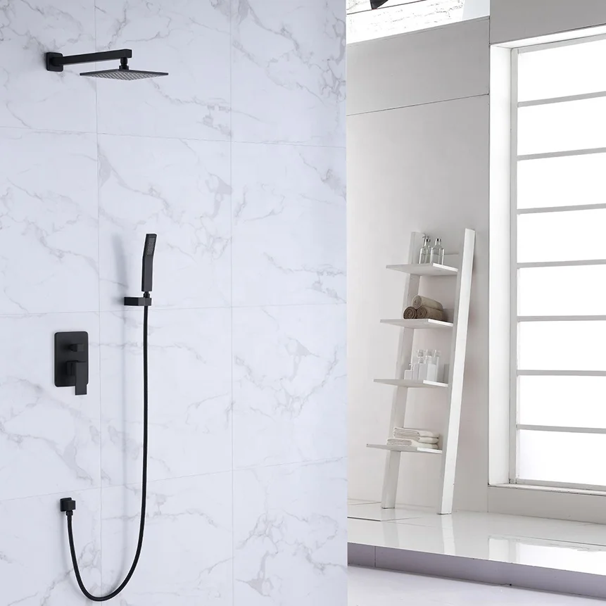 

1 Set Bathroom Rainfall Shower Faucet Set Mixer Tap With Hand Sprayer