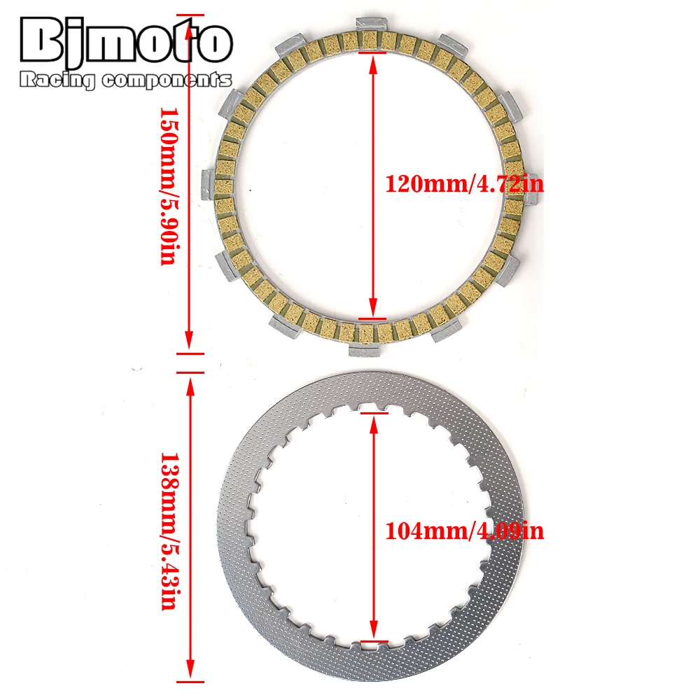 

Motorcycle Clutch Friction Plates For Honda CB500T 1974-1977 OEM 22321-MG8-000 22321-283-000 22201-MA7-000