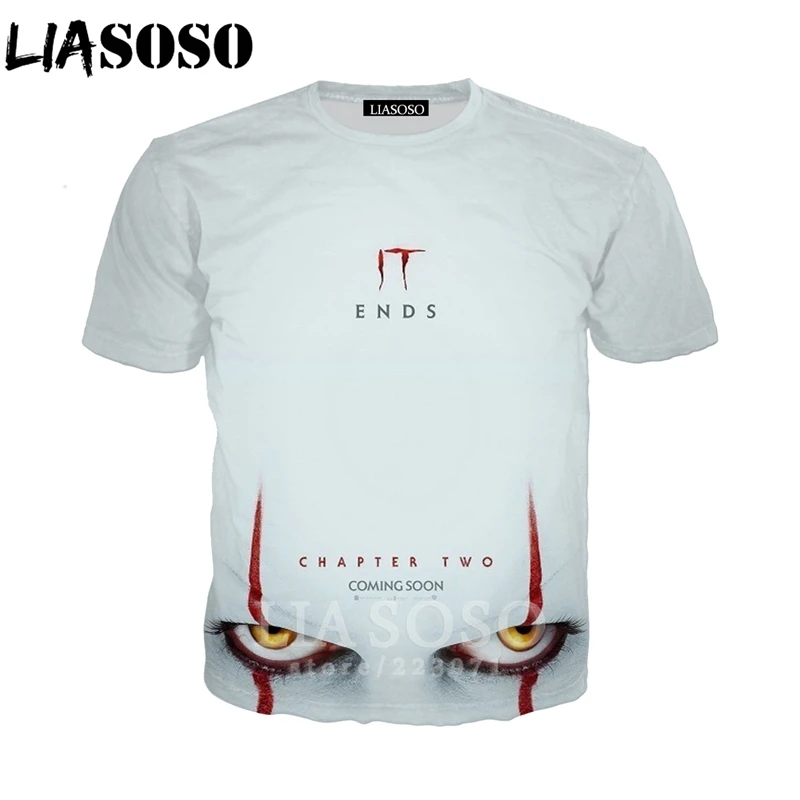 LIASOSO/Новый Мужской и Женский свитшот Pennywise с 3D принтом в виде фильма ужасов