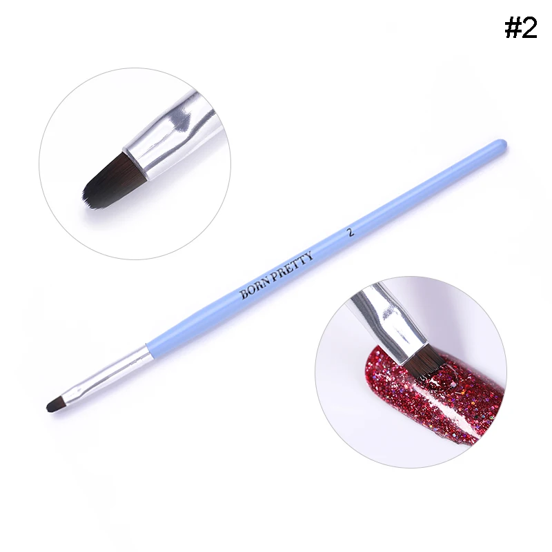 Powder Clean Pen-2 BORN PRETTY акриловая маникюрная кисть для маникюра, кисти для рисования ногтей, Раскрашивание дизайна, щетка для маникюра, набор гелевых лаков, инструменты - Цвет: Powder Clean Pen-2