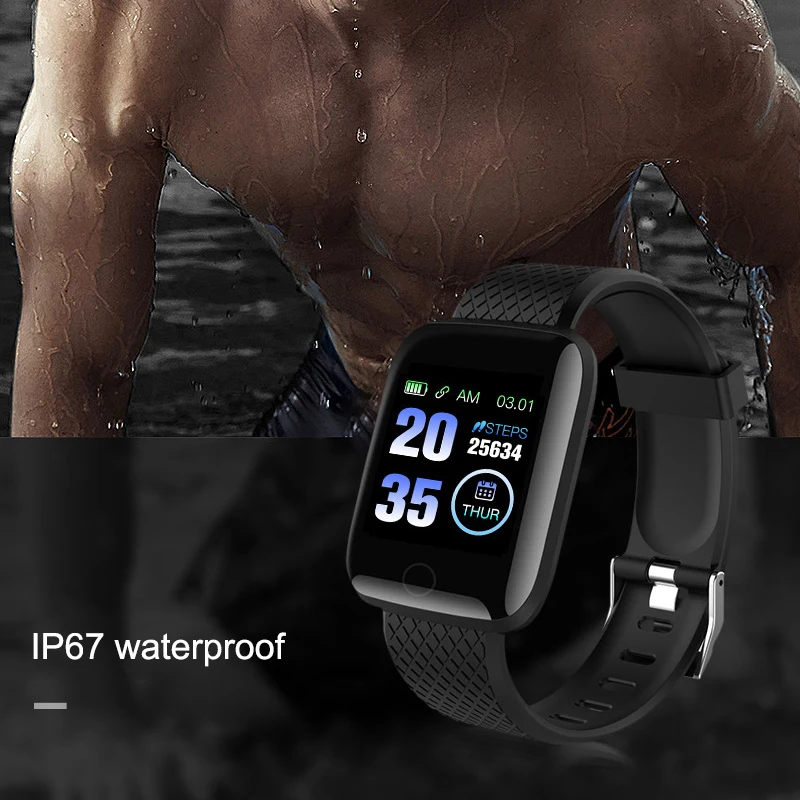 Силиконовый ремешок для часов удобный умных 116 plus спортивные