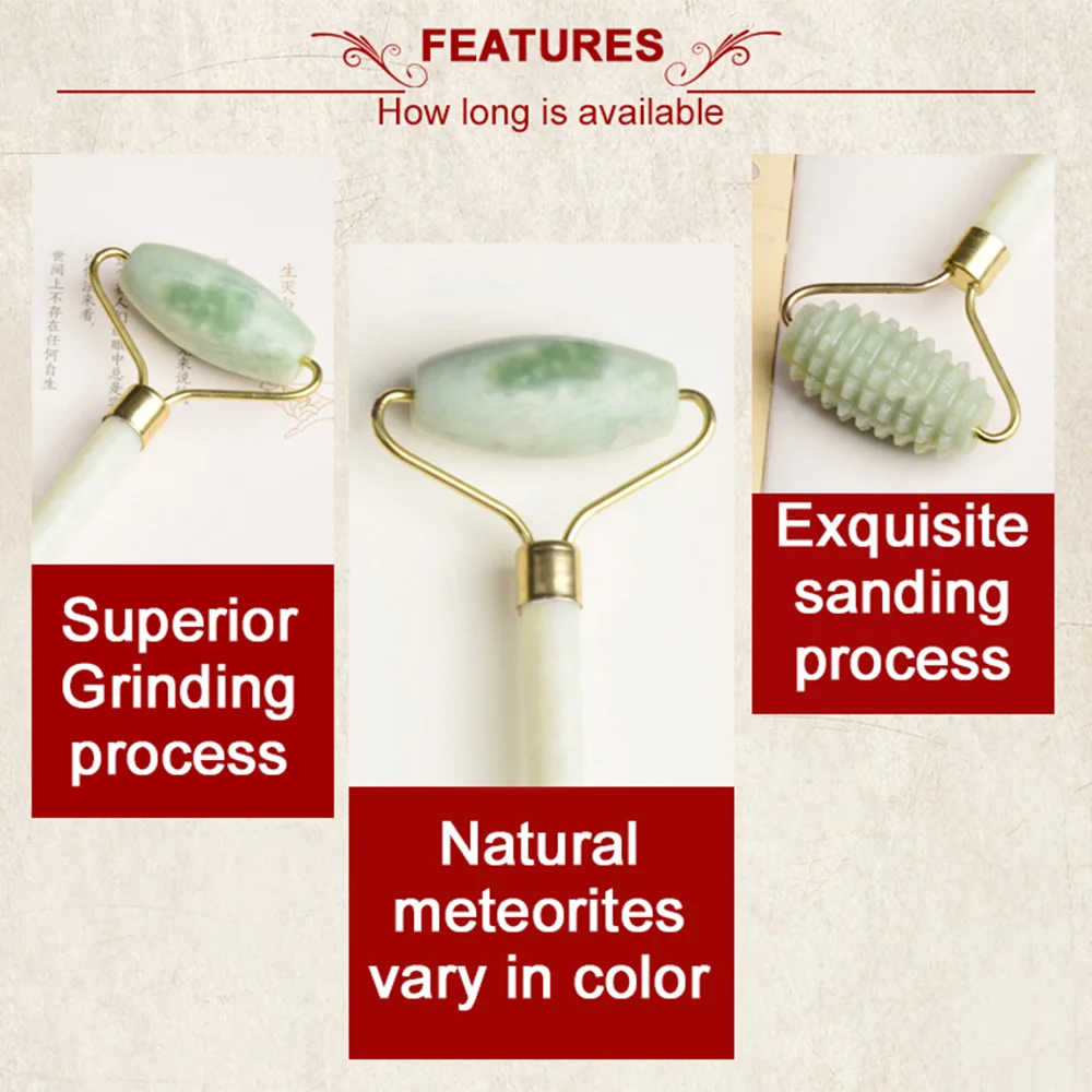 Кристаллический кварцевый ролик Нефритовый камень двойная головка Шипованная