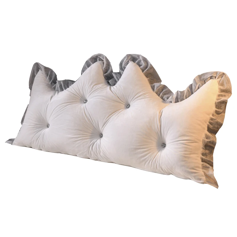 Треугольная плюшевая прикроватная подушка большая задняя двойная спинка