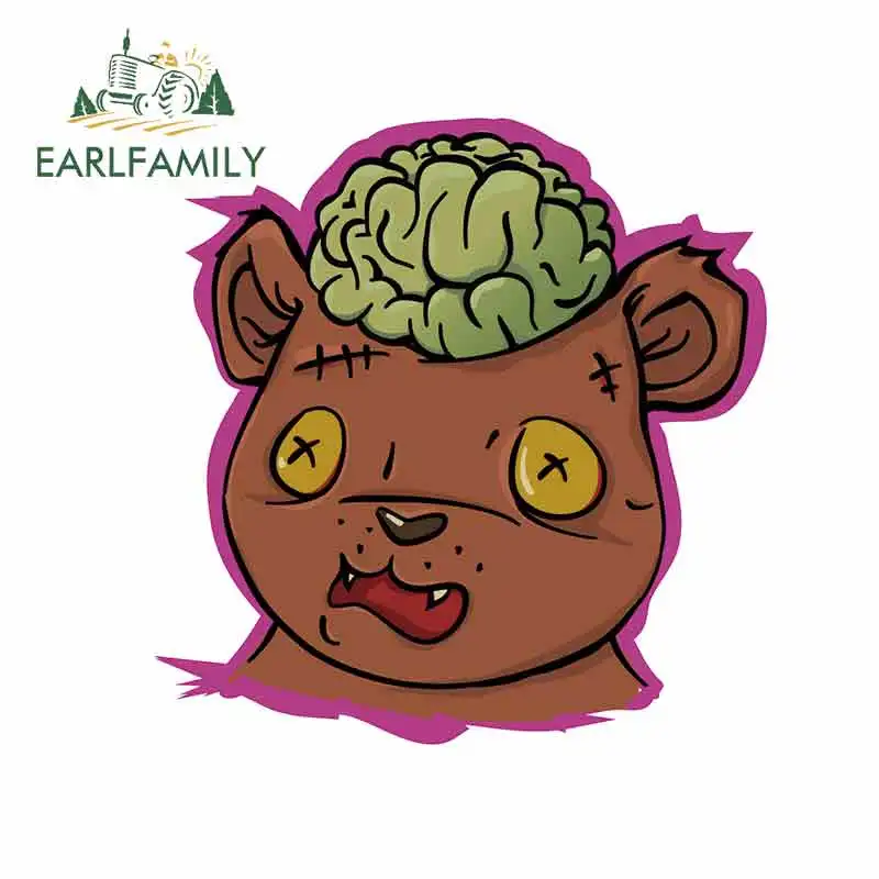 

EARLFAMILY 13 см x 12,4 см наклейки для стайлинга автомобиля с изображением зомби медведя мультяшная графическая наклейка водонепроницаемое устойч...
