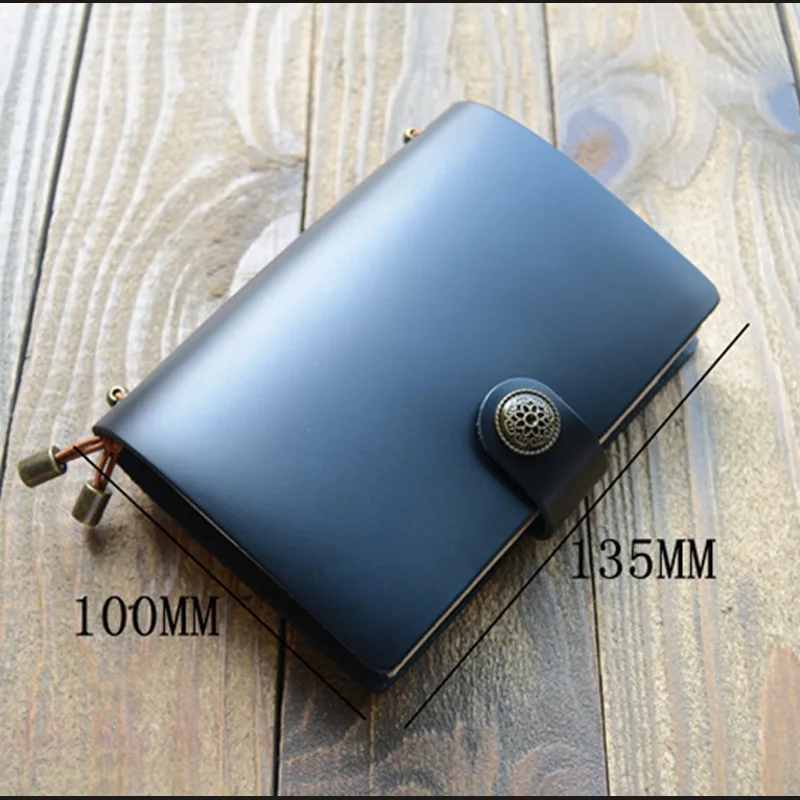 Leather Notebook Retro Journal Handmade DIY Book Button Cover Sketchbook Passport Carry-On Diary Office School Business Memo | Канцтовары