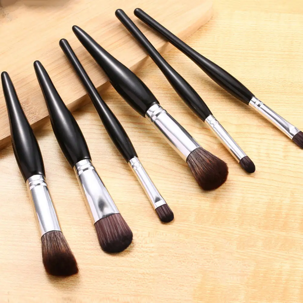Набор профессиональных кистей для макияжа 6 шт. тени пудра основа кисть румян и