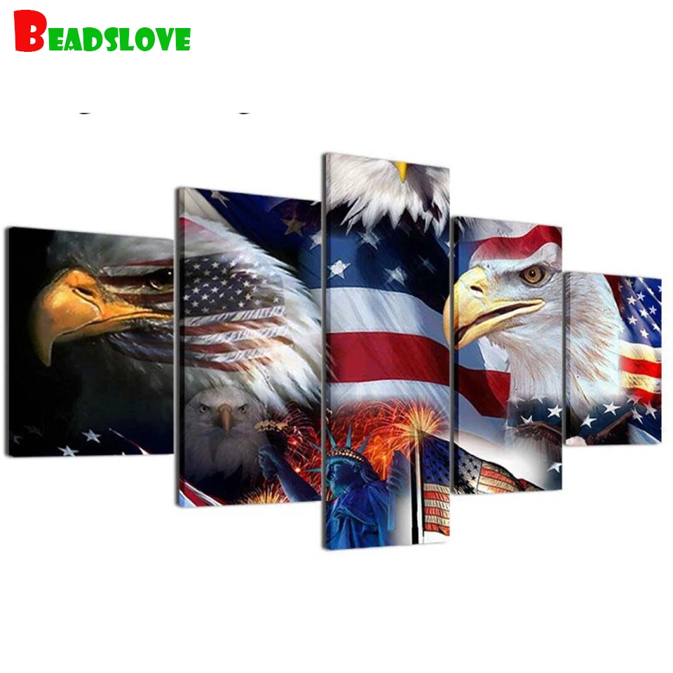 

Набор для алмазной вышивки с орлом, 5 шт.