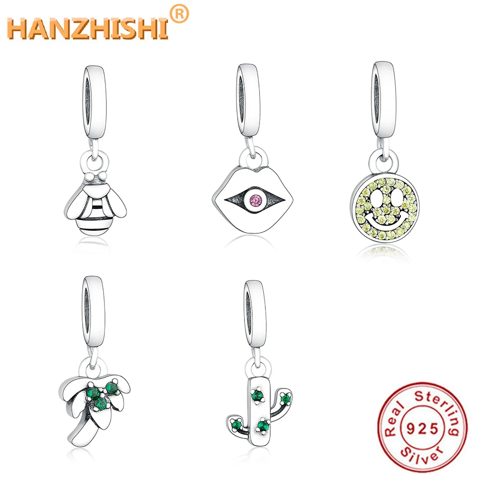 925 пробы серебро 5 стилей пчелы дерево улыбка глаз на крючках очаровательный