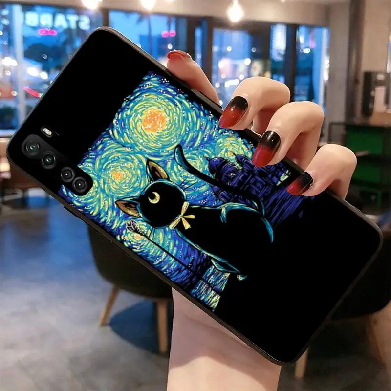 

Anime sailor moon cat couple Phone Case For Huawei Nova 6se 7 7pro 7se honor 7A 8A 7C 9C Play