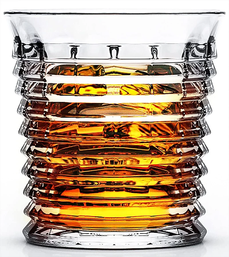 

Hellodream Crystal Decanter Set With 4 Pcs Old Fashioned Glasses- Lead Free Crystal for Liquor Scotch Bourbon