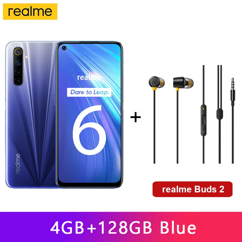 Realme 6 объемом памяти 4 ГБ/8 ГБ Оперативная память 128 Гб Встроенная смартфон 90 Гц 4300
