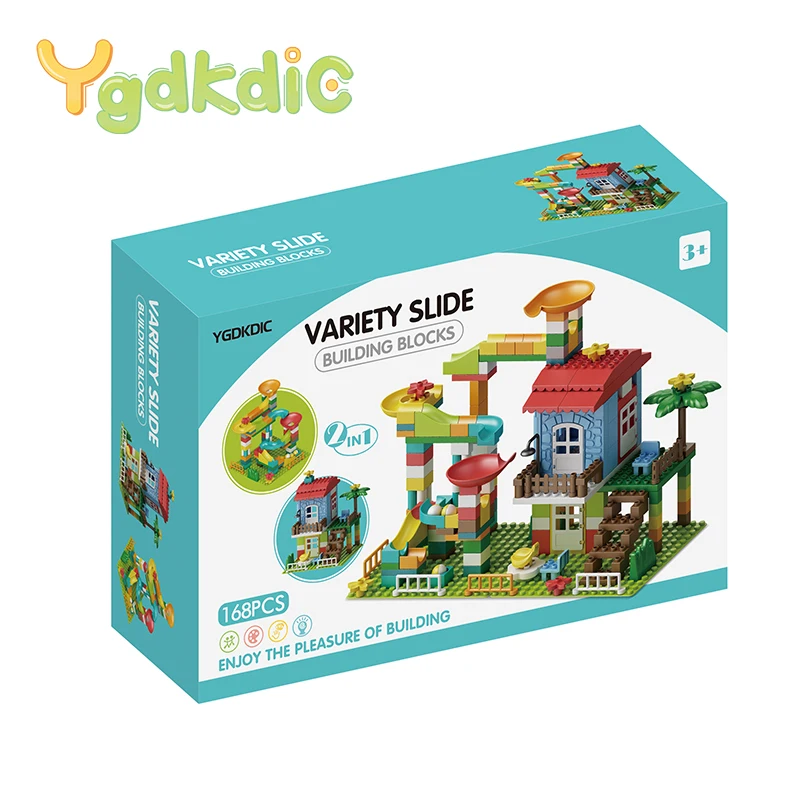 

Large particle and versatile assembled building block children's ball 4 slide 2-6-year-old puzzle large toys