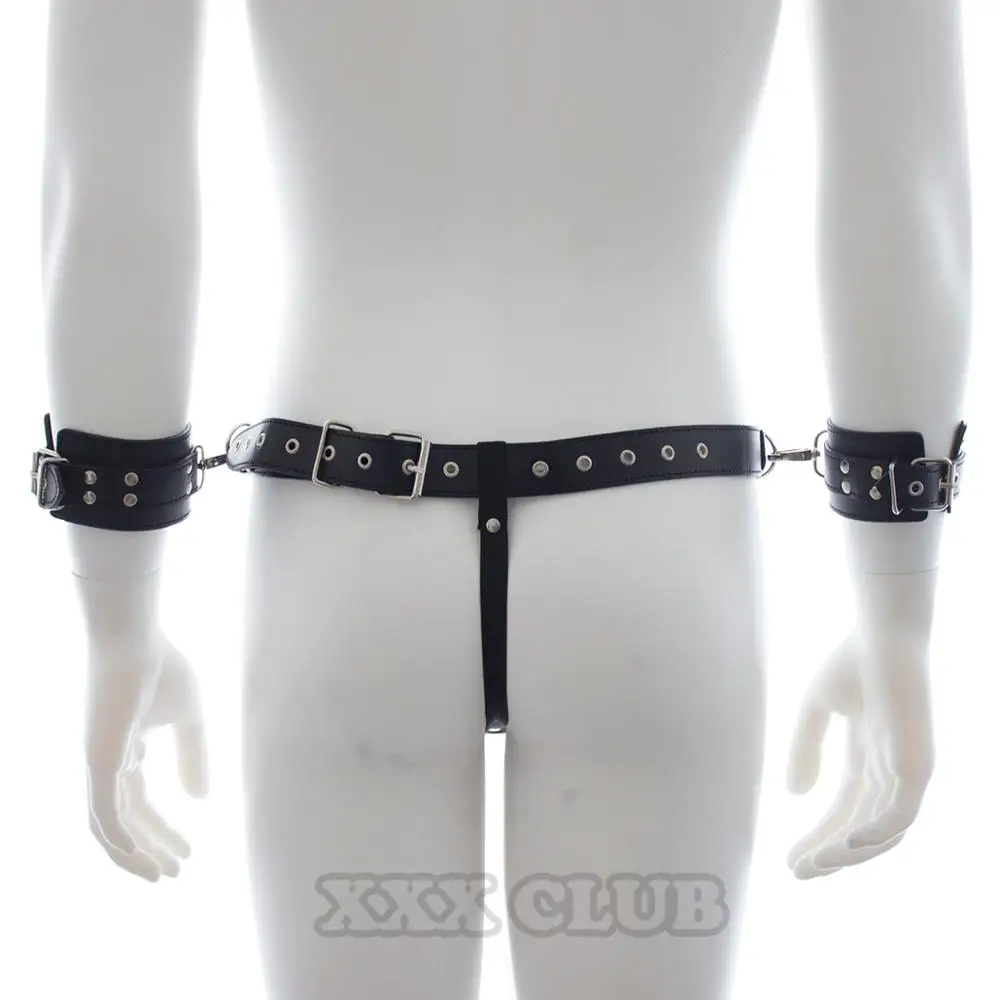Стринги женские и мужские регулируемые с наручниками|leather chastity belt|leather chastityfor adults |