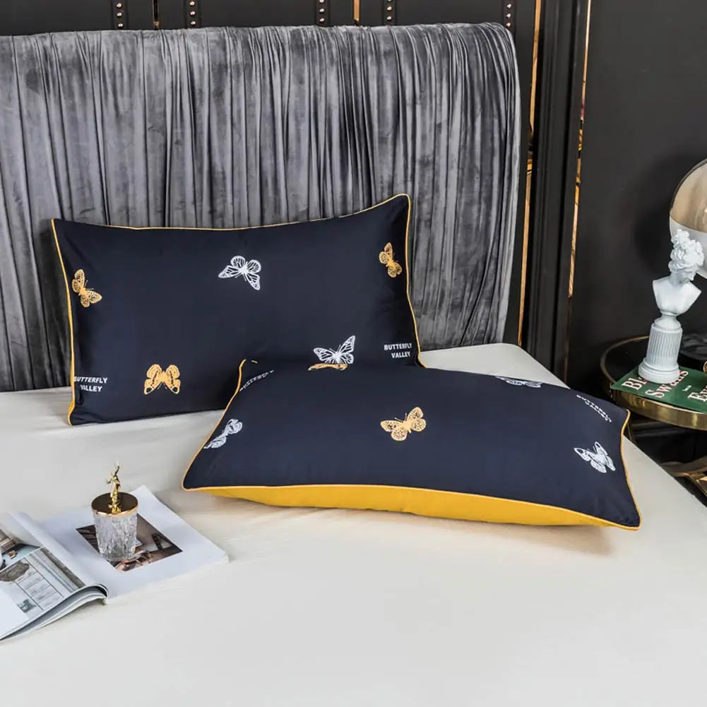 

Silkly Egyptian Cotton 600TC Bedding Set Printed Linens Sheet Pillowcase Duvet Cover