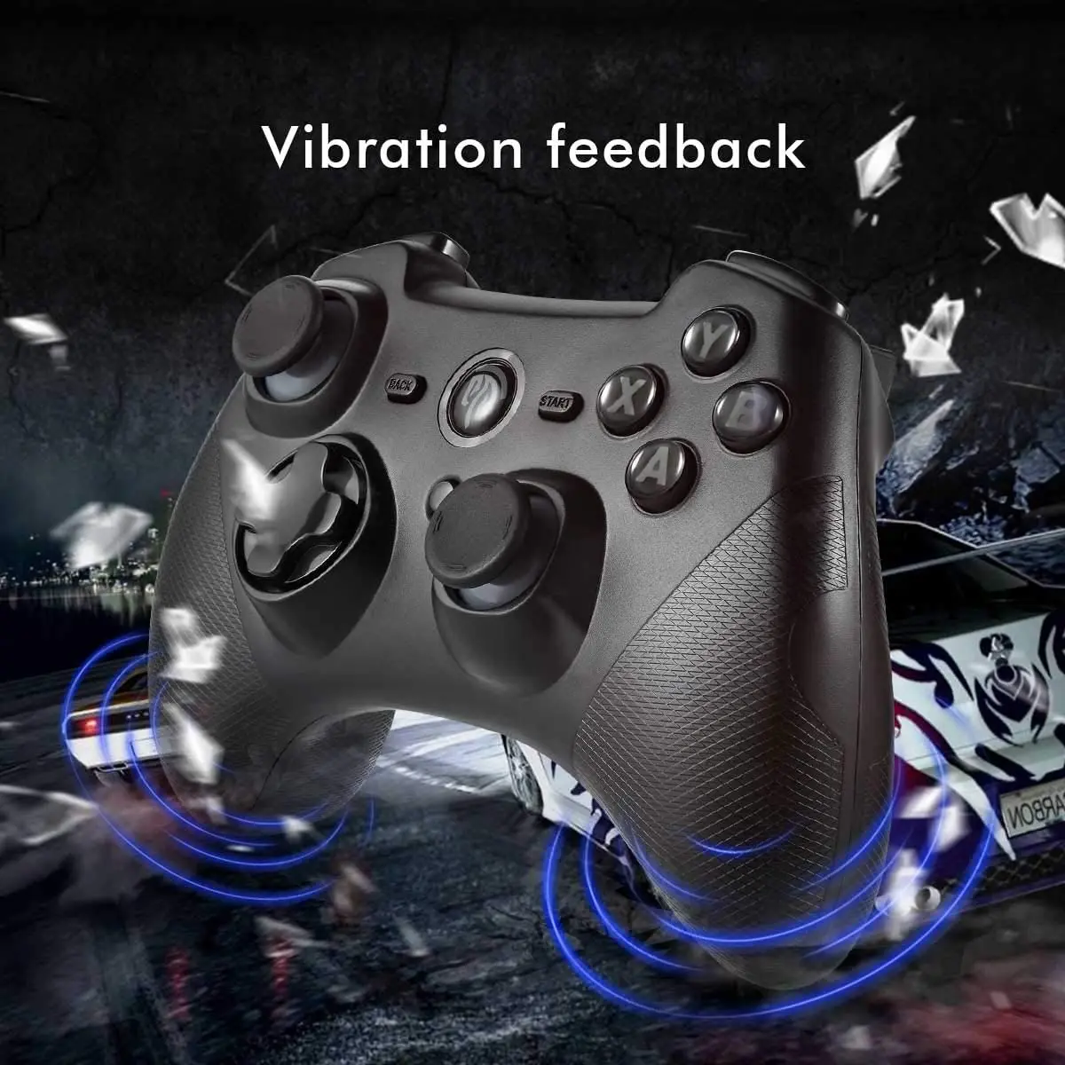 

Joystick Controller, 2.4G Wireless Gamepad Joystick PC, Dual Vibration,8 Hours of Playing for PC/Android Phones, Tablets, TV Box