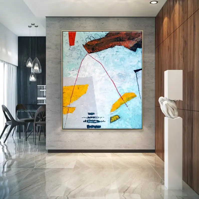 

Abstract Painting Large Acrylic Canvas Wall Art Colorful And Playful Expressionism Modern Painting Wall Art On Canvas Tale II