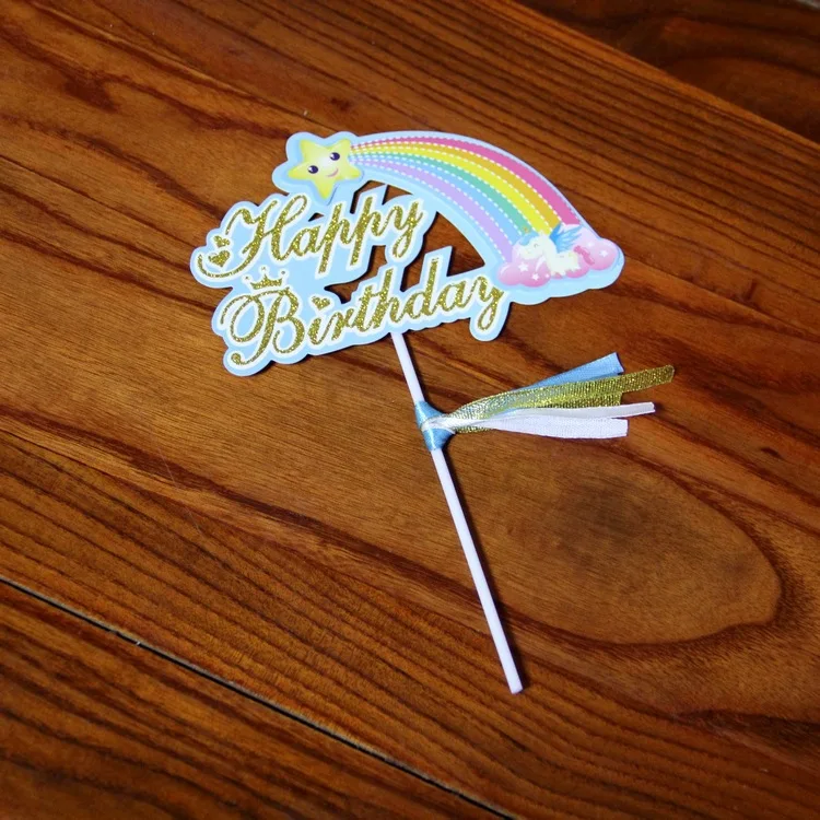 Торт фигурки жениха и невесты Для детей с днем рождения лента для капкейка флаги