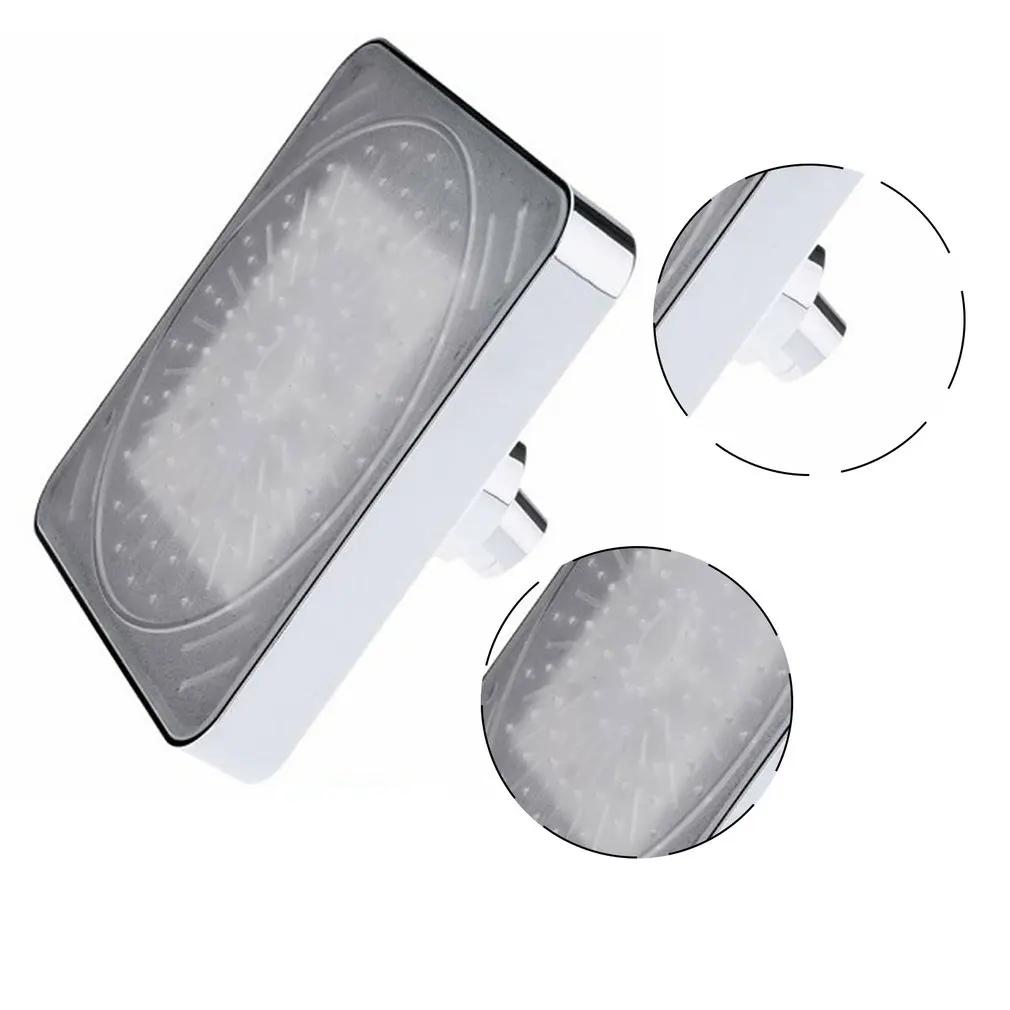 

Self-Discoloring Shower Head Square LED Bath Faucet Shower Rainfall Stainless Anion Spa Shower Head High Pressure Rainshower