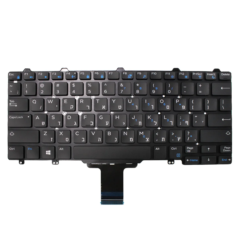 HB Hebrew Laptop Keyboard For DELL Latitude 7350 5290 E5250 5270 E7270 E7250 7270MJ8HY 0MJ8HY XCD5M 0XCD5M | Компьютеры и офис