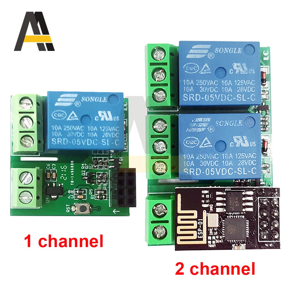 ESP8266 ESP-01/01S 5V DC WiFi релейный модуль двухканальный ESP01 Φ Беспроводной Wi-Fi для вещей