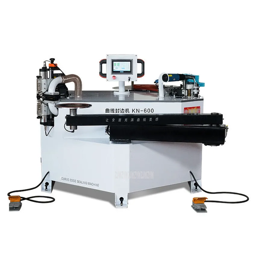 

KN-600 Woodworking Edge Banding Machine With Trimming Function Wood Edge Bander For Curve Straight Shape Board 380V 5.3KW