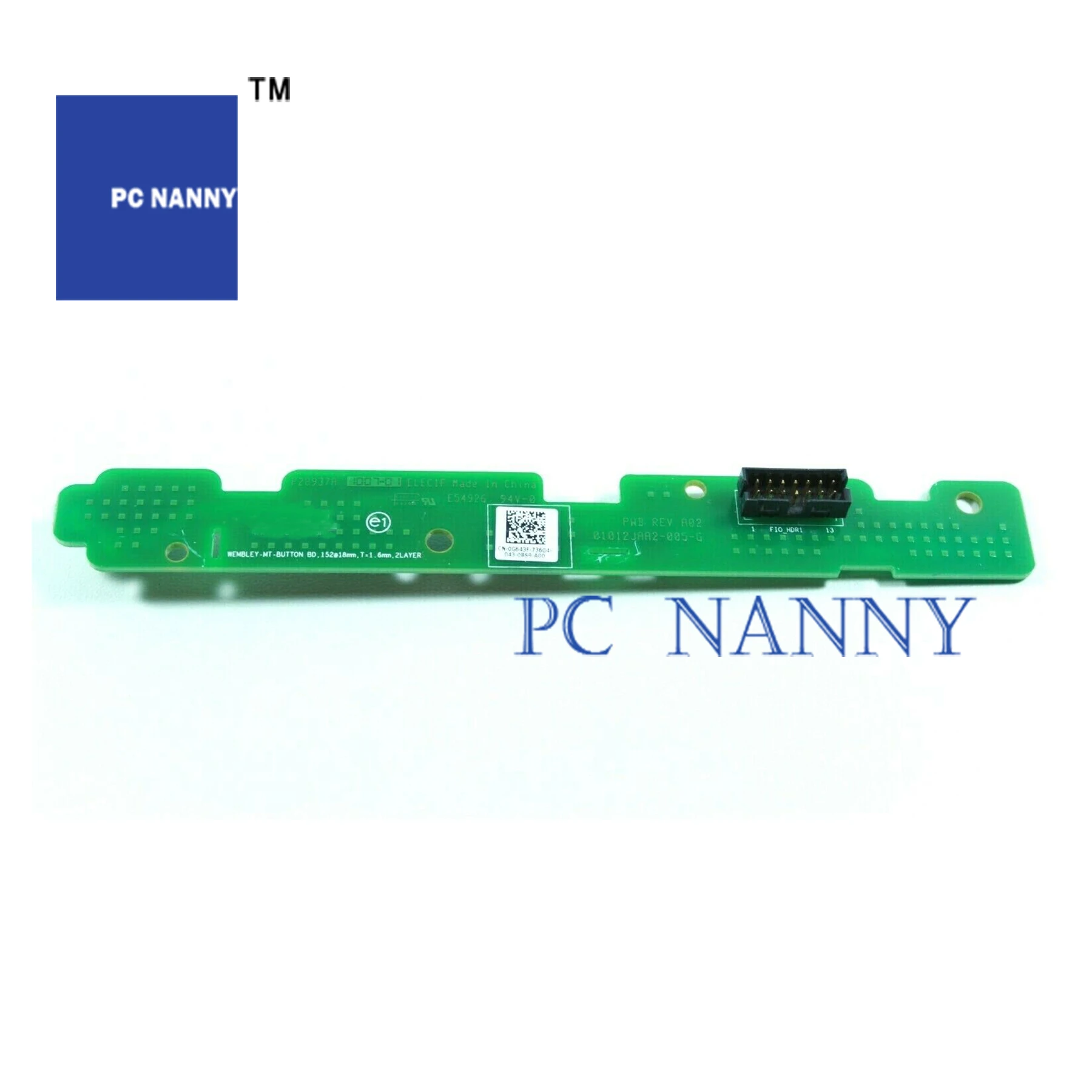 PCNANNY для DELL Optiplex 980 Power Bouton Board 0G643F G643F SATA drive 701586 001|Компьютерные кабели и разъемы| |