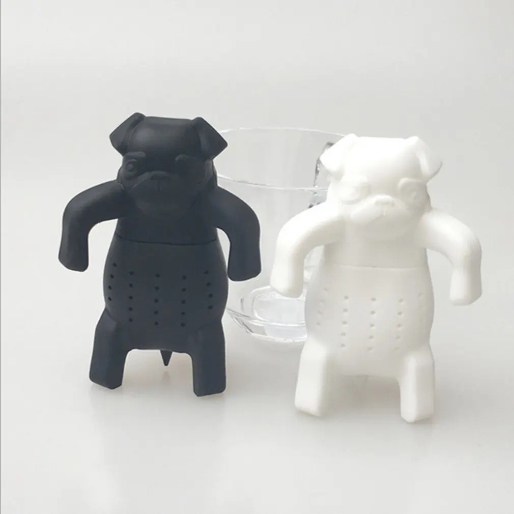 Собака мопс Форма Чай заварки с отрывными листами в гранулах фильтр для