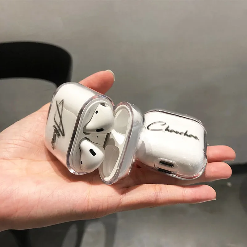 Жесткий пластиковый чехол с именем на заказ для Air Pods pro чехол s Bluetooth беспроводной DIY чехол для Airpods 1 2