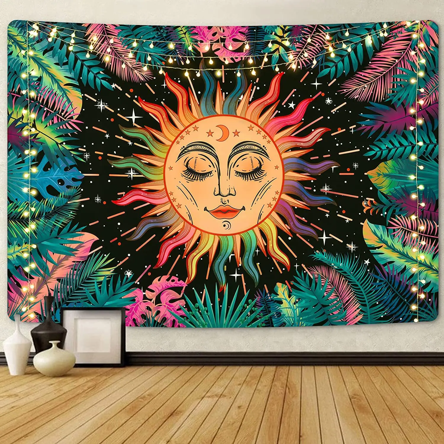 

India Mandala Sun Tapestry Wall Hanging Bedroom Bohemian Macrame Bedspread Cloth Tapestries Blanket Beach Towel Room Wall Decor