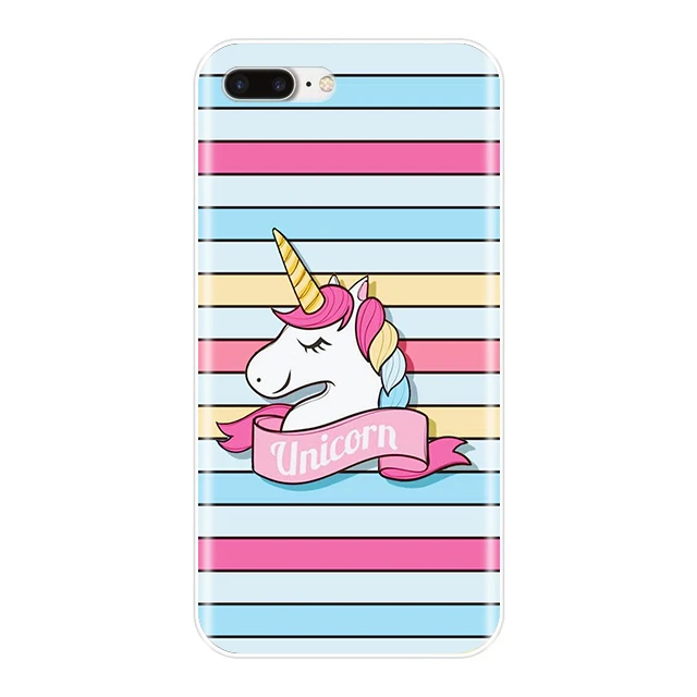 Phone Case For iPhone 6 S 6S 7 8 11 Pro X XR XS Max Silicone Cute Rainbow Unicorn Soft Cover Apple Plus | Мобильные телефоны и