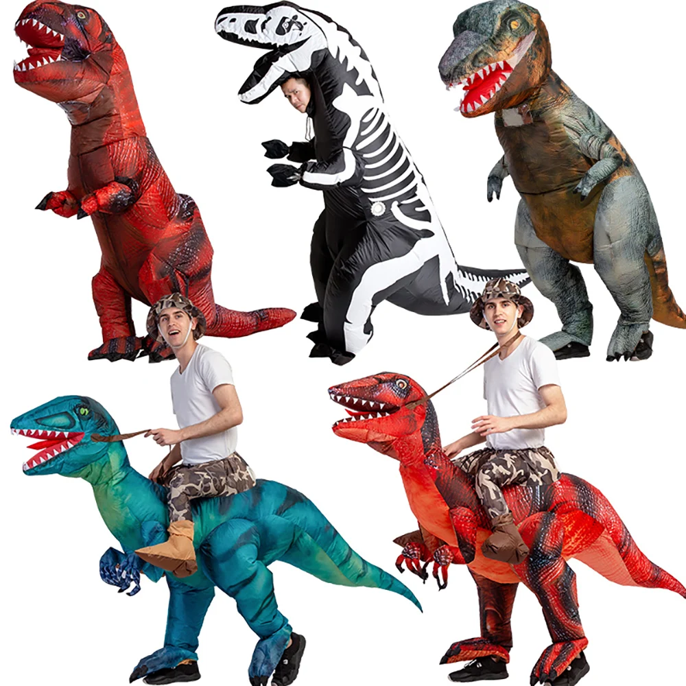 Мужской надувной костюм динозавра маскарадный T REX на Хэллоуин аниме|Костюмы