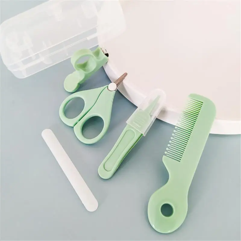 

Newborn Baby Nail Scissors Baby Care 5pcs/Set Comb Brush Combination Nasal Suction Device Baby Repair Nail Clippers Baby Care