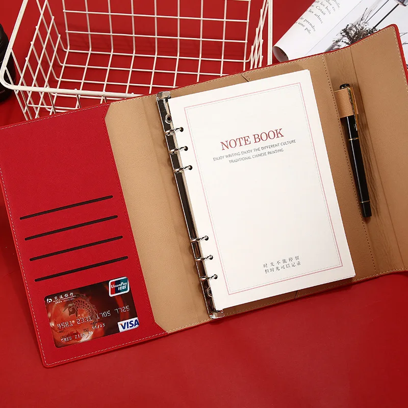 Папка для бумаг A5 кожаный Органайзер бизнеса школьный офисный органайзер 6 колец