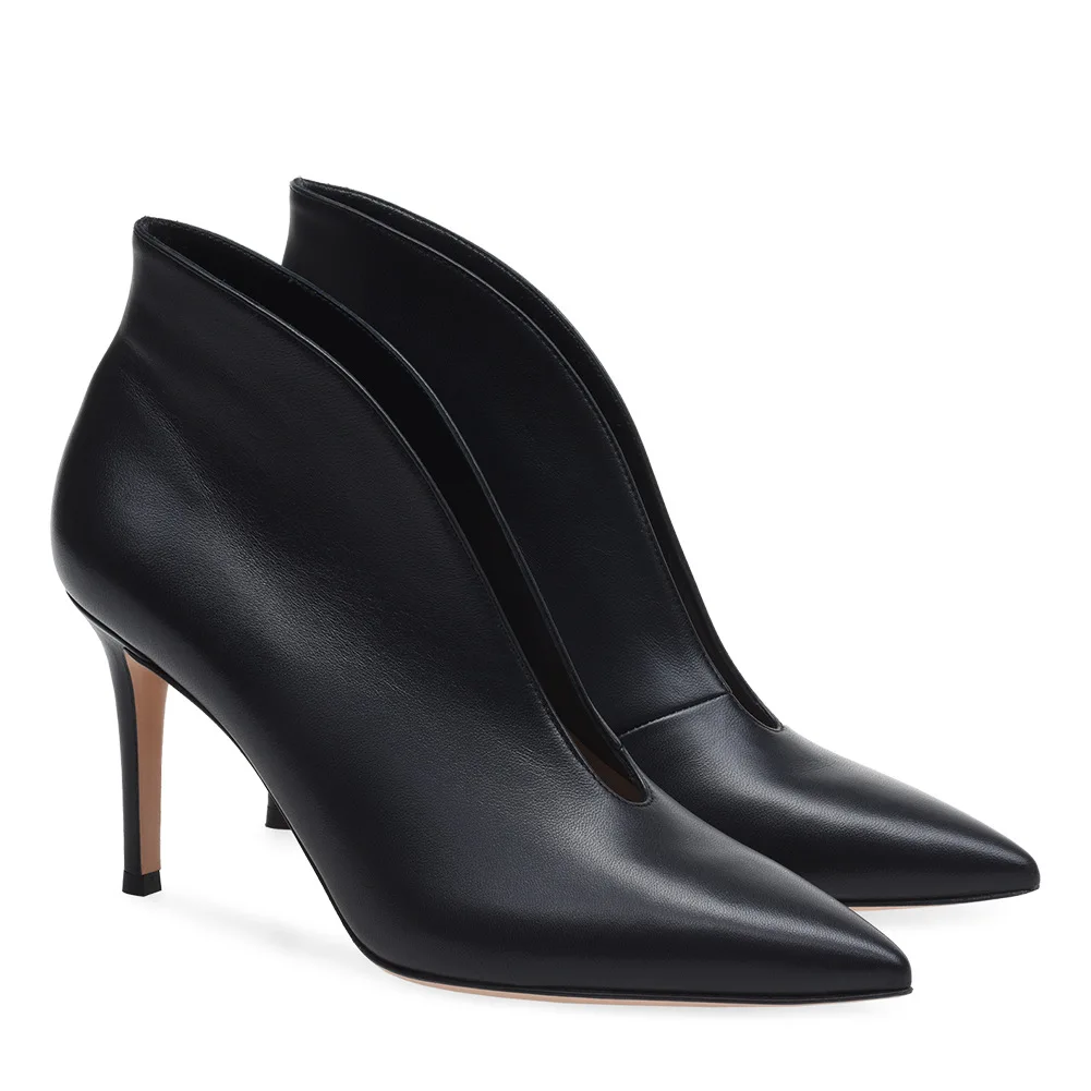 

Женские ботильоны с V-образным вырезом, на высоком каблуке, 5 цветов