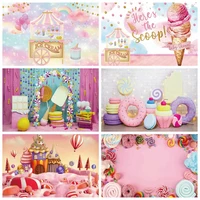 yeele ice cream cake candy sweet store lollipop backdrop newborn baby birthday party background photography for photo studio