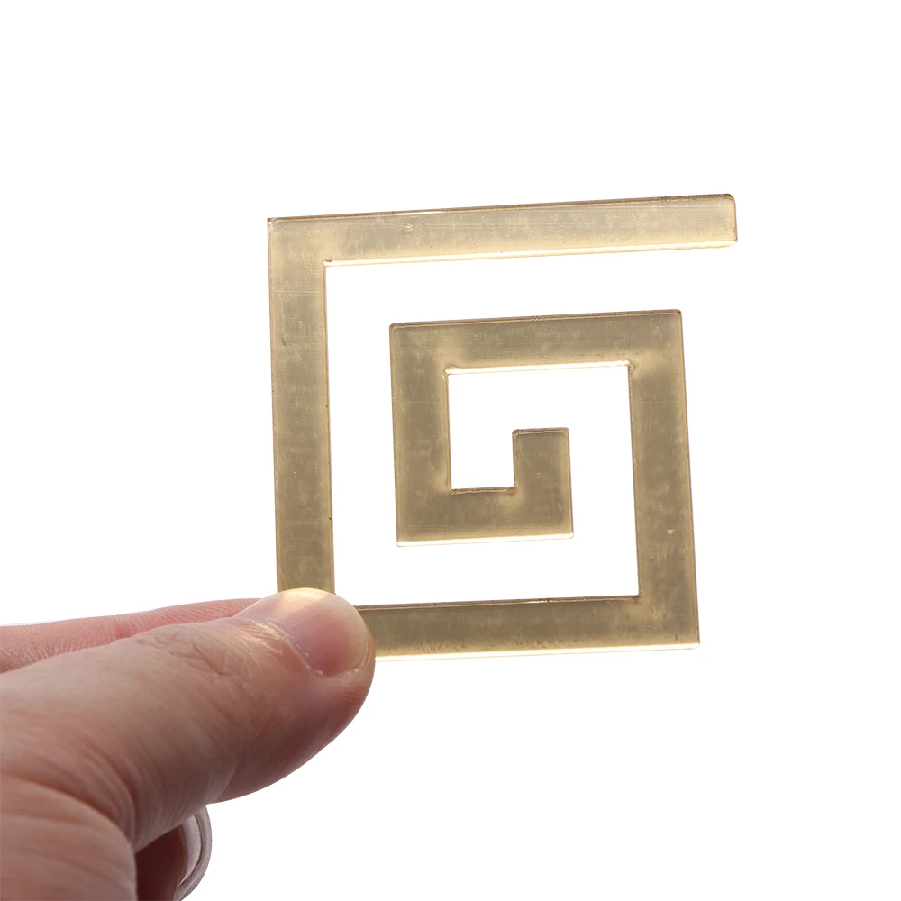 

50/100/200pcs Building Border Acrylic Mirror Sticker Wall Art Home DIY Decoration Mirror Wall Stickers Home Decor 48*48mm