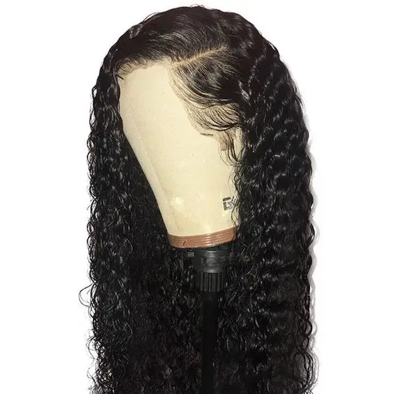 Malaysian Curly Lace Frontal Wig For Black Women Hot Star 13x4 Human Hair Wigs Pre Plucked With Baby Remy | Шиньоны и парики