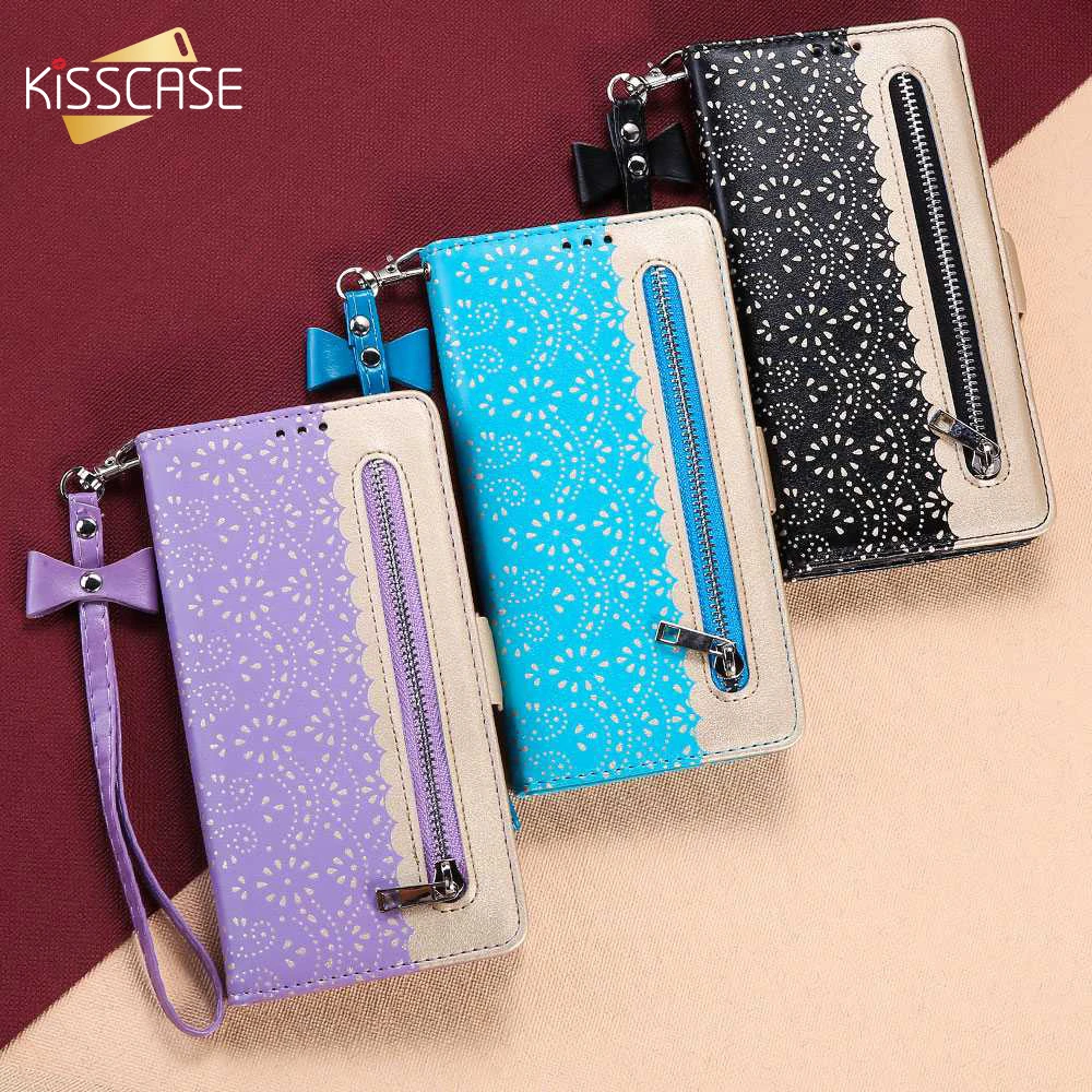 Кожаный кружевной чехол KISSCASE для телефона Samsung Note10 Plus задняя крышка S8 S9 S10 чехлы со