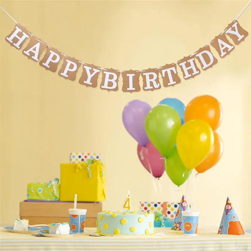 Винтажное украшение на день рождения бумажные флаги Детские сувениры вечерние