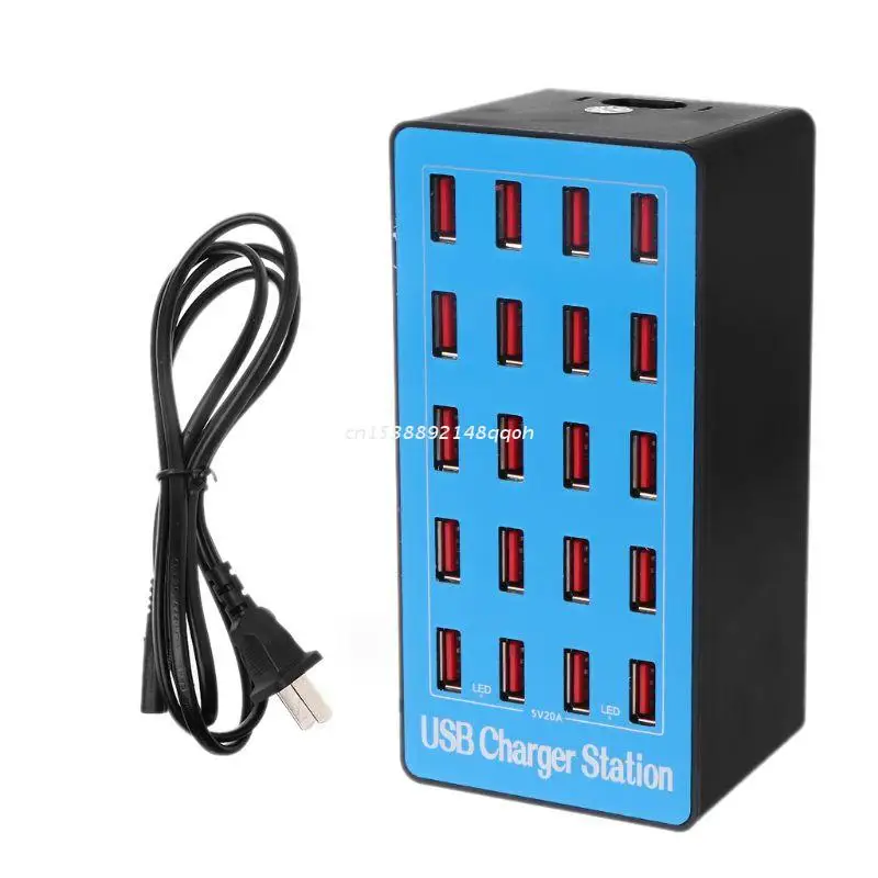 

20-Port USB Hub Charger Power Adapter Wall Fast Charging Dock Station 100W for Apple Smartphone Dropship
