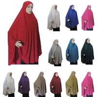 khimar hijab muslim women long scarf overhead hijabs islamic prayer clothes arab ramadan chest cover shawl wraps cap