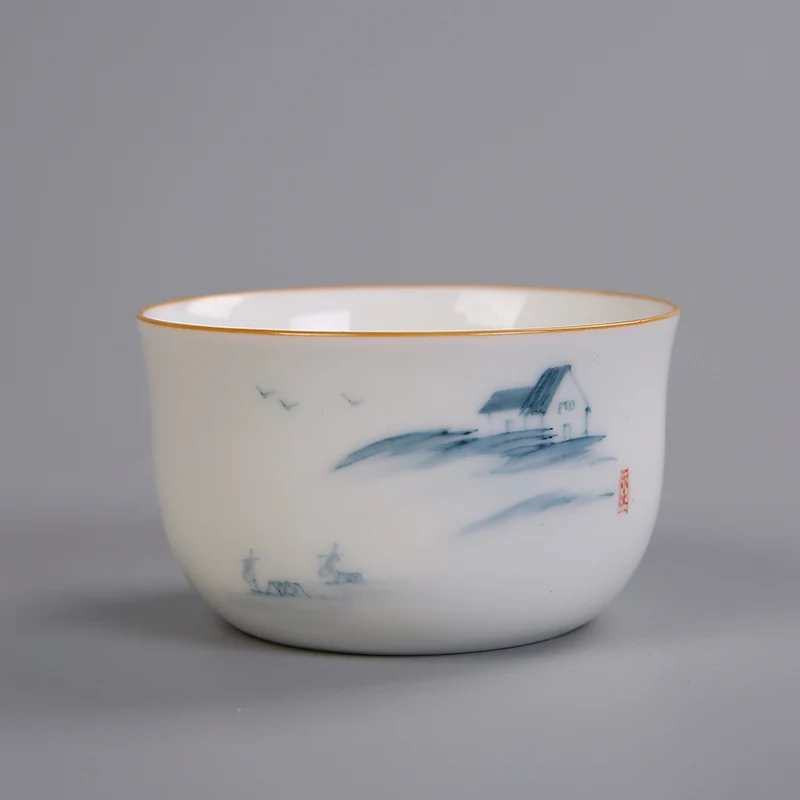 Высококачественная чайная чашка белые фарфоровые чайные чашки ручная роспись