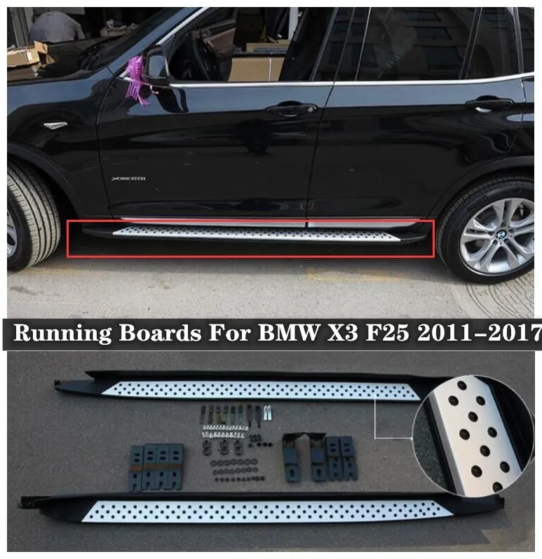 

For BMW X3 F25 2011-2017 High quality Aluminum alloy Running Boards Side Step Bar Pedals
